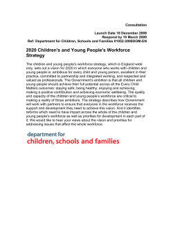 2020 Children and Young People`s Workforce Strategy
