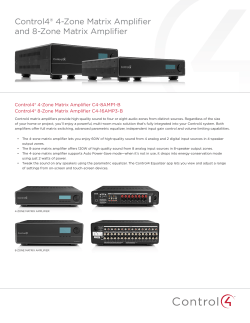 4-Zone Matrix Amplifier Data Sheet