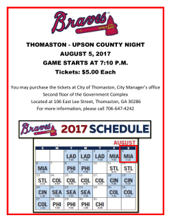 Flyer - City of Thomaston