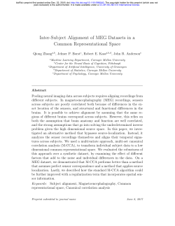 Inter-Subject Alignment of MEG Datasets in a Common