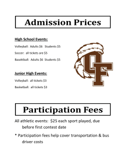 athletic events: $25 each sport played, due before first contest date