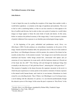 The Political Economy of the Image John Roberts I want to begin this