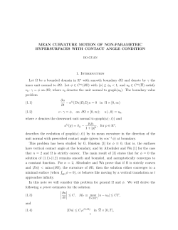 MEAN CURVATURE MOTION OF NON