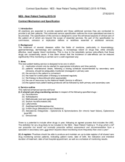 NES - Near Patient Testing