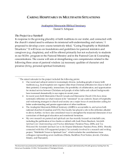 caring hospitably in multifaith situations