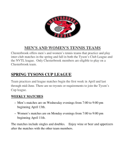 men`s and women`s tennis teams spring tysons cup league