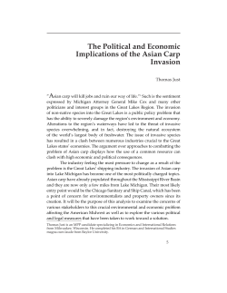 The Political and Economic Implications of the Asian Carp Invasion