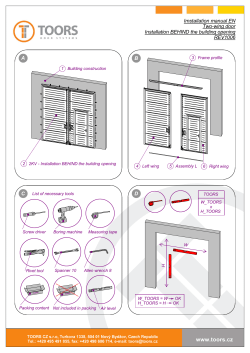 Installation manual Two-wing door behind the