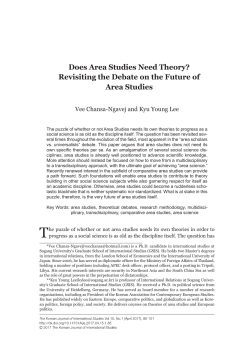 Does Area Studies Need Theory?
