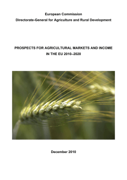 prospects for agricultural markets and income in the eu