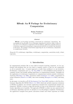RFreak--An R Package for Evolutionary Computation