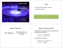 Plan Bayes` Theorem Bayes` Theorem Proof - cs.Virginia