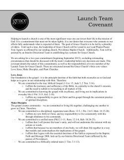 GC Launch Team Covenant