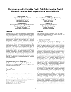 Minimum-sized Influential Node Set Selection for Social Networks