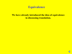Equivalence