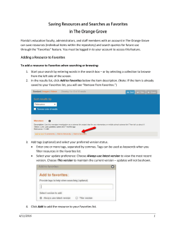 Save Resources to Your Favorites