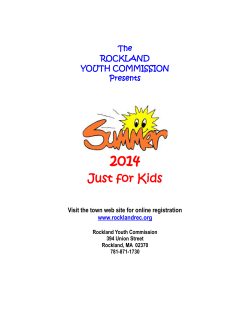 INSTRUCTIONAL PROGRAMS Youth Commission Golf Program 2014