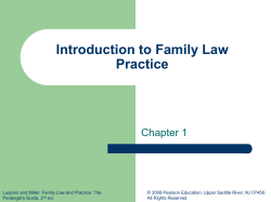 Introduction to Family Law Practice