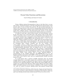 Present Value Functions and Recursions