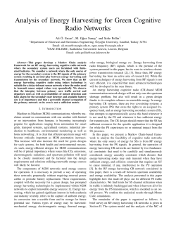 Analysis of Energy Harvesting for Green Cognitive Radio Networks