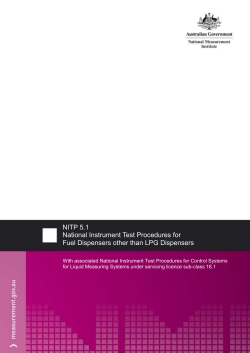 NITP 5.1 National Instrument Test Procedures for Fuel Dispensers