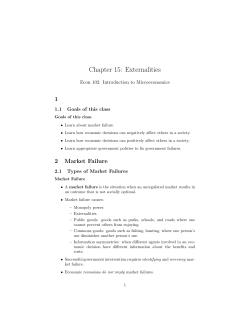 Chapter 15: Externalities