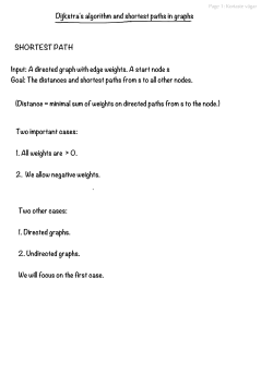 Dijkstra`s algorithm and shortest paths in graphs SHORTEST