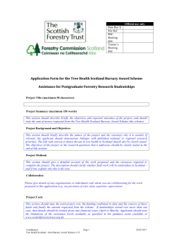 Official use only - Scottish Forestry Trust