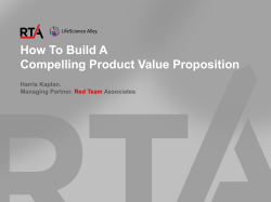 How To Build A Compelling Product Value Proposition Harris