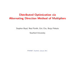 Distributed Optimization via Alternating Direction