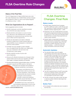 FLSA Overtime Rule Changes