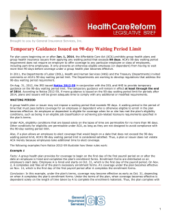 Temporary Guidance Issued on 90