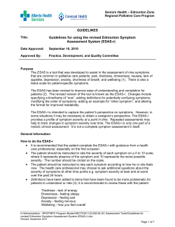 Edmonton Symptom Assessment Scale (ESAS-r)