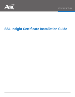 SSL Insight Certificate Installation Guide