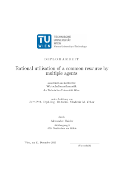Rational utilisation of a common resource by multiple agents