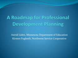 A Roadmap for PD Powerpoint