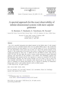A spectral approach for the exact observability of infinite