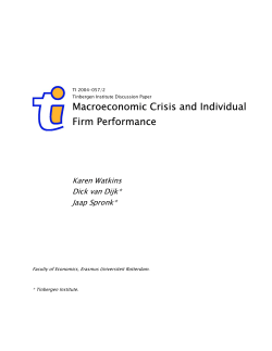 Macroeconomic Crisis and Individual Firm Performance