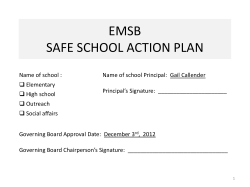 SAFE SCHOOL ACTION PLAN
