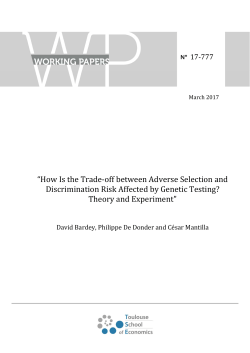 How Is the Trade‐off between Adverse Selection and Discrimination