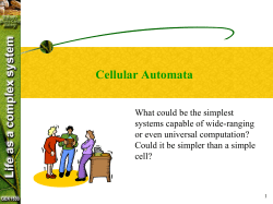 Cellular Automata - Softcomputing Lab, Department of Computer