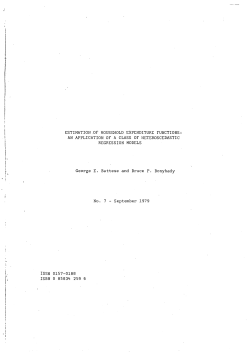 ESTIMATION.OF HOUSEHOLD EXPENDITURE FUNCTIONS: AN