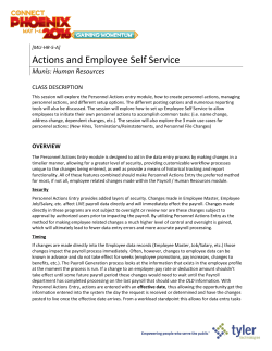 Actions and Employee Self Service