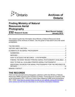 Finding Ministry of Natural Resources Aerial Photography