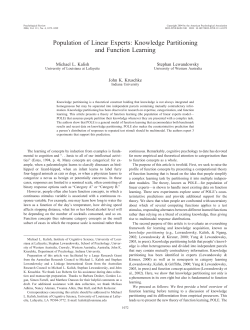 Population of Linear Experts: Knowledge Partitioning and Function