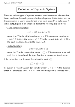 Definition of Dynamic System