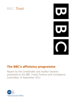 NAO Report: The BBC`s efficiency programme