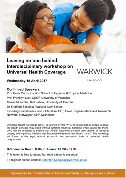 Leaving no one behind: Interdisciplinary