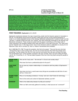 OT 4 A Lectionary Catechesis