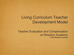Living Curriculum Teacher Development Model